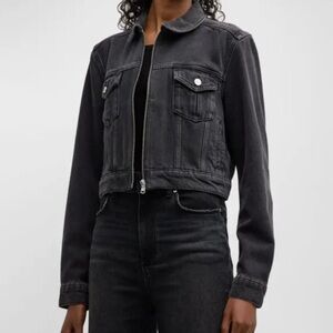 PAIGE Denim black zip jean jacket NWOT